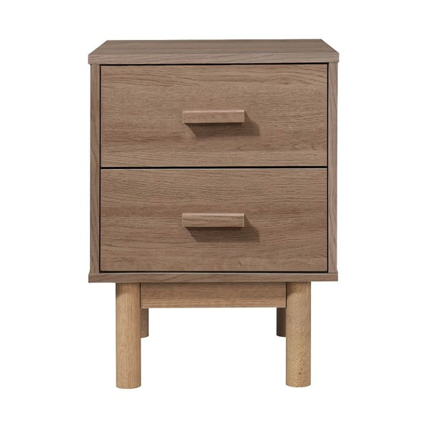 Noptieră în culoare naturală cu aspect de lemn de stejar Melanie – Støraa