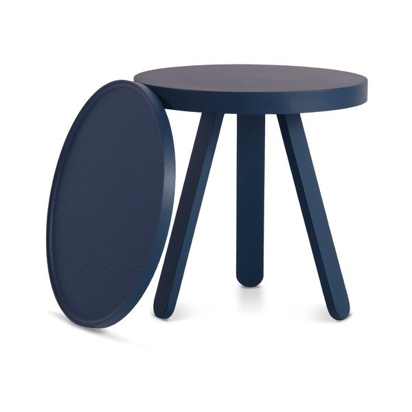 Măsuță auxiliară cu tavă Woodendot Batea S, albastru-image-1