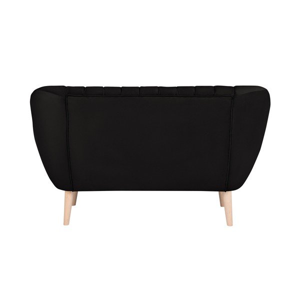 Canapea cu 2 locuri Micadoni Home Vincente, negru-image-2
