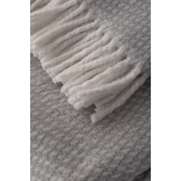 Pled din amestec de bumbac Euromant Ruby, 140 x 180 cm, gri deschis-image-1