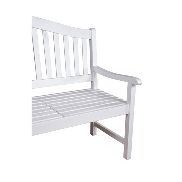 Bancă de grădină albă din lemn masiv Singapore – Garden Pleasure-image-2