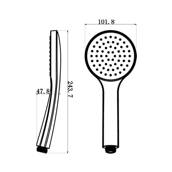 Cap de duș argintiu lucios din plastic ø 10 cm – Sapho-image-1