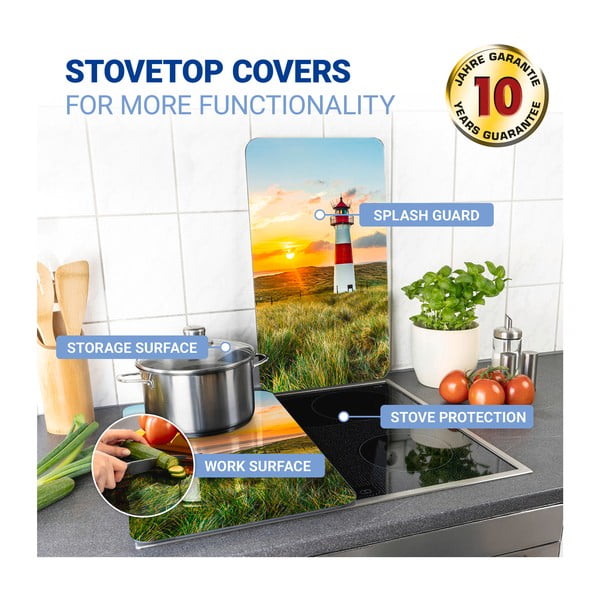 Protecții de aragaz 2 buc. din sticlă temperată 52x30 cm Lighthouse - Maximex-image-3