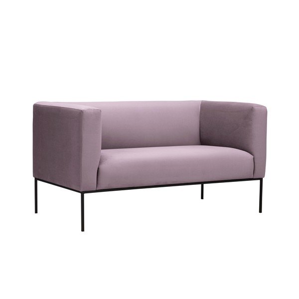 Canapea din catifea cu 2 locuri Windsor & Co Sofas Neptune, roz pudră-image-2