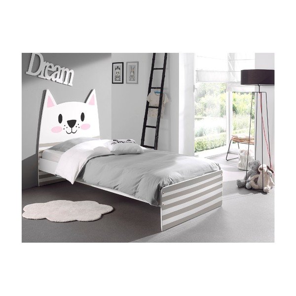 Pat pentru copii Vipack Cat, 90 x 200 cm-image-1