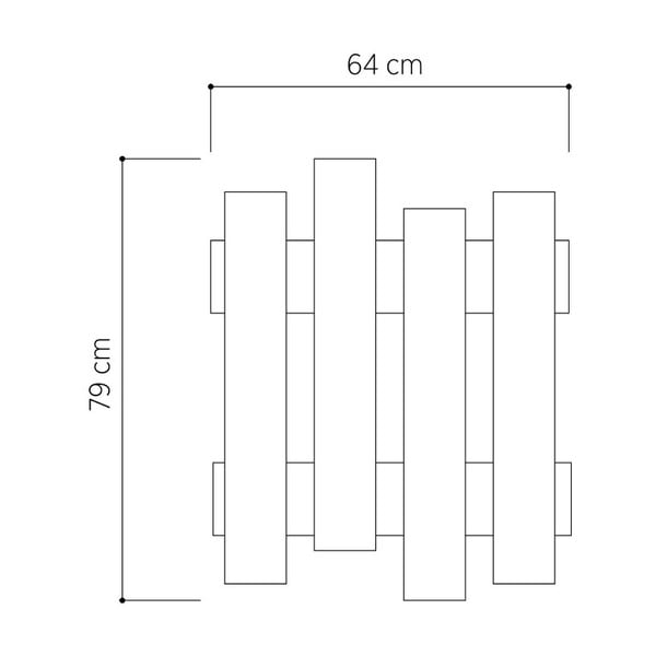 Cuier perete în decor de lemn de stejar Wave Oak-image-2