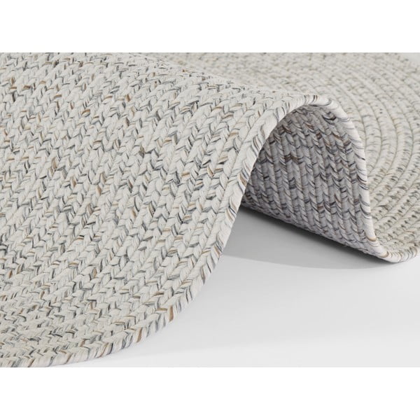 Covor alb/bej rotund de exterior  ø 150 cm - NORTHRUGS-image-2