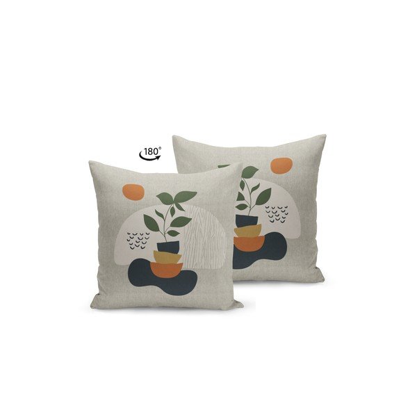 Pernă cu umplutură Kate Louise Natural Plant , 43 x 43 cm-image-1