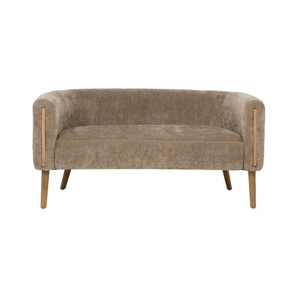 Canapea maro cu tapițerie din chenille 142 cm Birch – Ixia