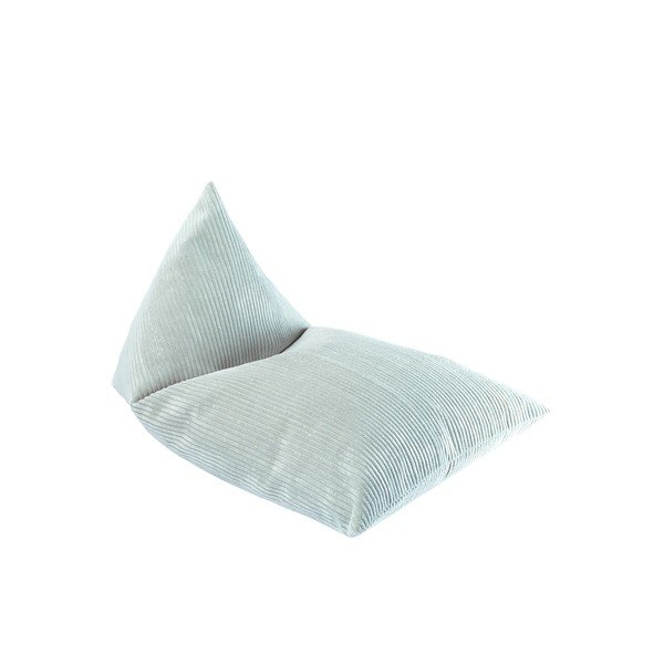 Fotoliu puf pentru copii verde mentă cu tapițerie din catifea reiată Big Lounger – Wigiwama