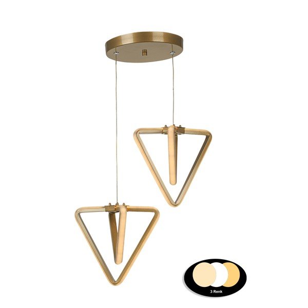 Lustră bronz LED din metal ø 20 cm Baris – Squid Lighting-image-2