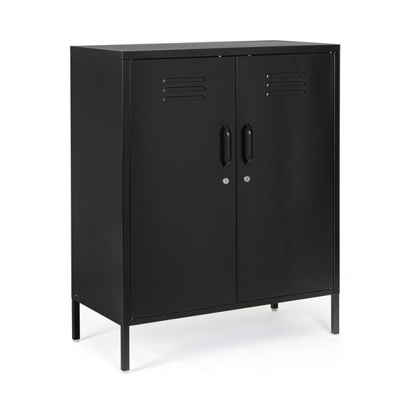 Dulap negru din metal cu încuietoare 80x101,5x40 cm Cambridge – Yes Everyday-image-4