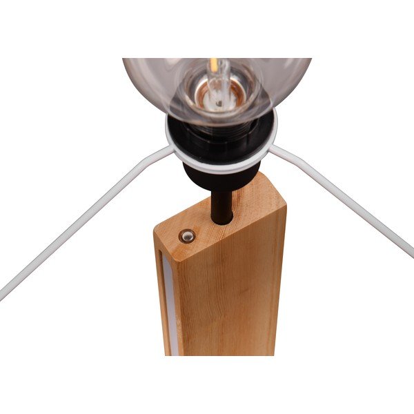 Lampadar negru/în culoare naturală cu abajur textil (înălțime 150 cm) Rahul – Trio-image-1