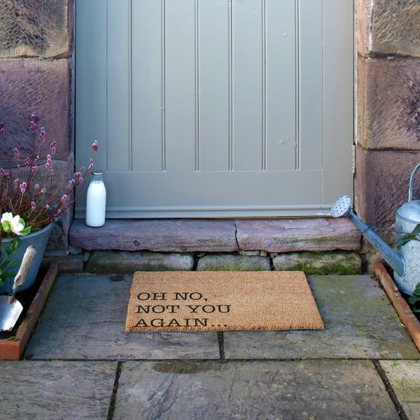 Covoraș de intrare din fibre de nucă de cocos 40x60 cm Oh No Not You Again – Artsy Doormats-image-3