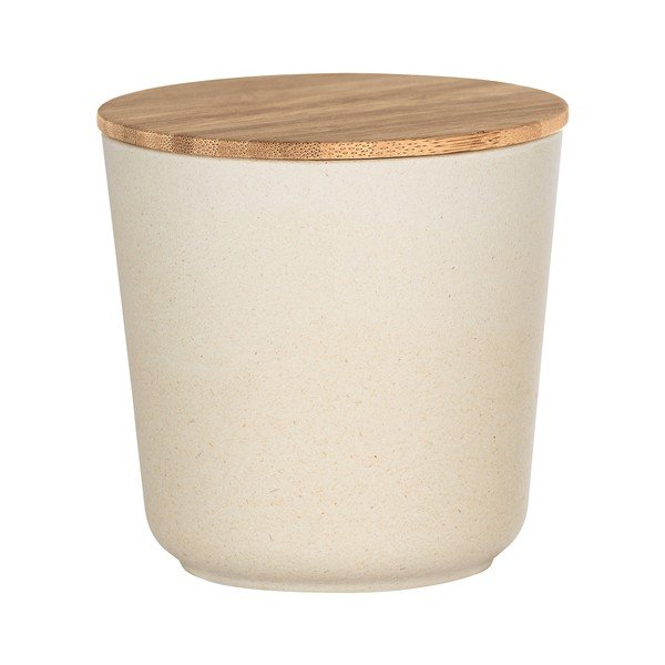 Cutie depozitare cu capac din bambus Wenko Bondy, 500 ml, bej-image-1