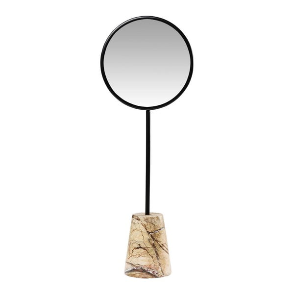 Oglindă pentru masă , cu baza de marmură, Kare Design Bung, Ø 20 cm
