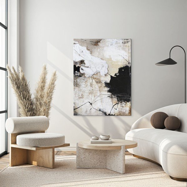 Tablou pe pânză imprimat/cu elemente pictate manual 90x118 cm Reform 1 – Malerifabrikken-image-1