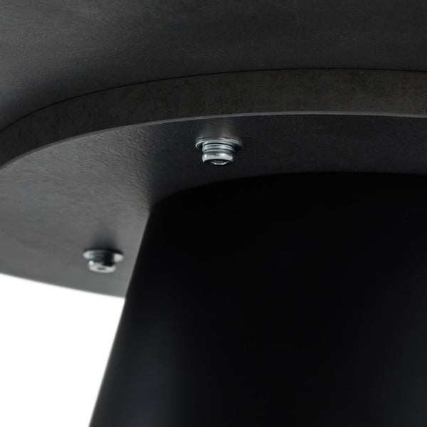 Măsuță de cafea neagră/gri închis cu blat cu aspect de marmură ø 60 cm Tango – Furnhouse-image-3