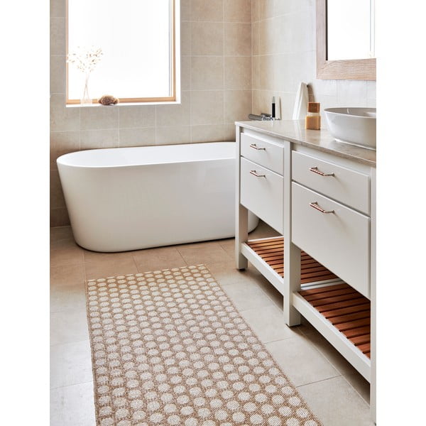 Covor pentru exterior și interior bej/crem 70x50 cm Noa Beige Vanilla – Pappelina-image-1