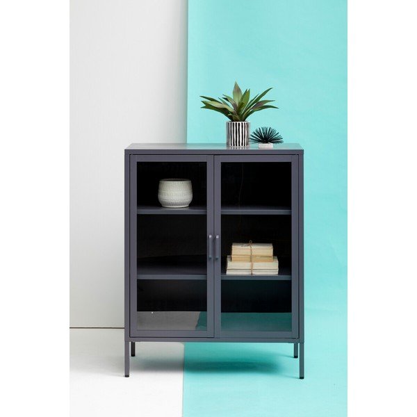 Vitrină gri din oțel 80x102x40 cm Acier – Premier Housewares-image-3