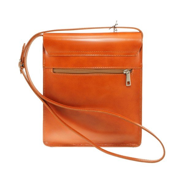 Geantă din piele Chicca Borse Valeria, caramel-image-2