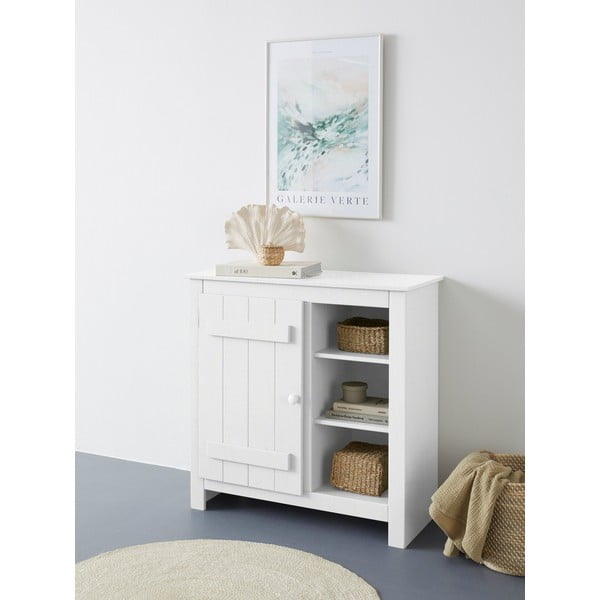 Dulap alb din lemn de pin 90x90 cm Bertram – Støraa-image-1