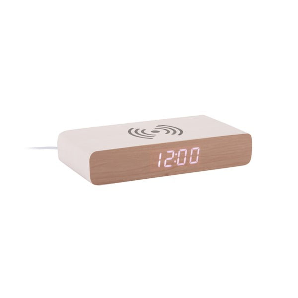 Ceas deșteptător digital cu încărcător wireless Retro Flat LED – Karlsson