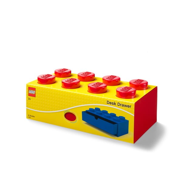 Cutie cu sertar pentru birou LEGO®, 31 x 16 cm, roșu-image-2