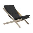 Fotoliu pliabil Karup Design Boogie Dark Raw/Grey