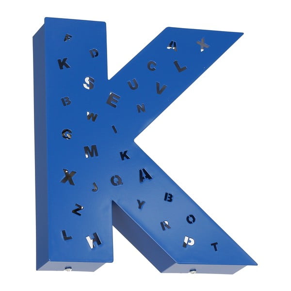 Decorațiune luminoasă în formă de literă Glimte Letter K, albastru