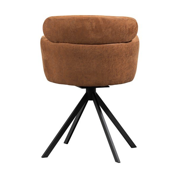 Scaun de dining maro coniac cu cotiere tapițat Fenne – WOOOD-image-2