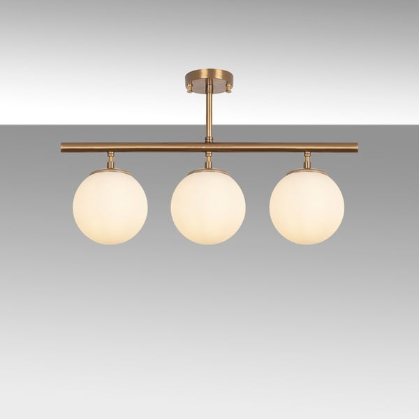 Plafonieră bronz cu abajur din sticlă ø 15 cm Atmaca – Opviq lights-image-4