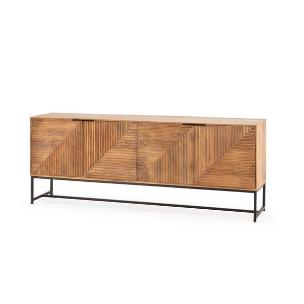 Comodă în culoare naturală din lemn de mango 210x80x40 cm Nereida – MOME-image-2