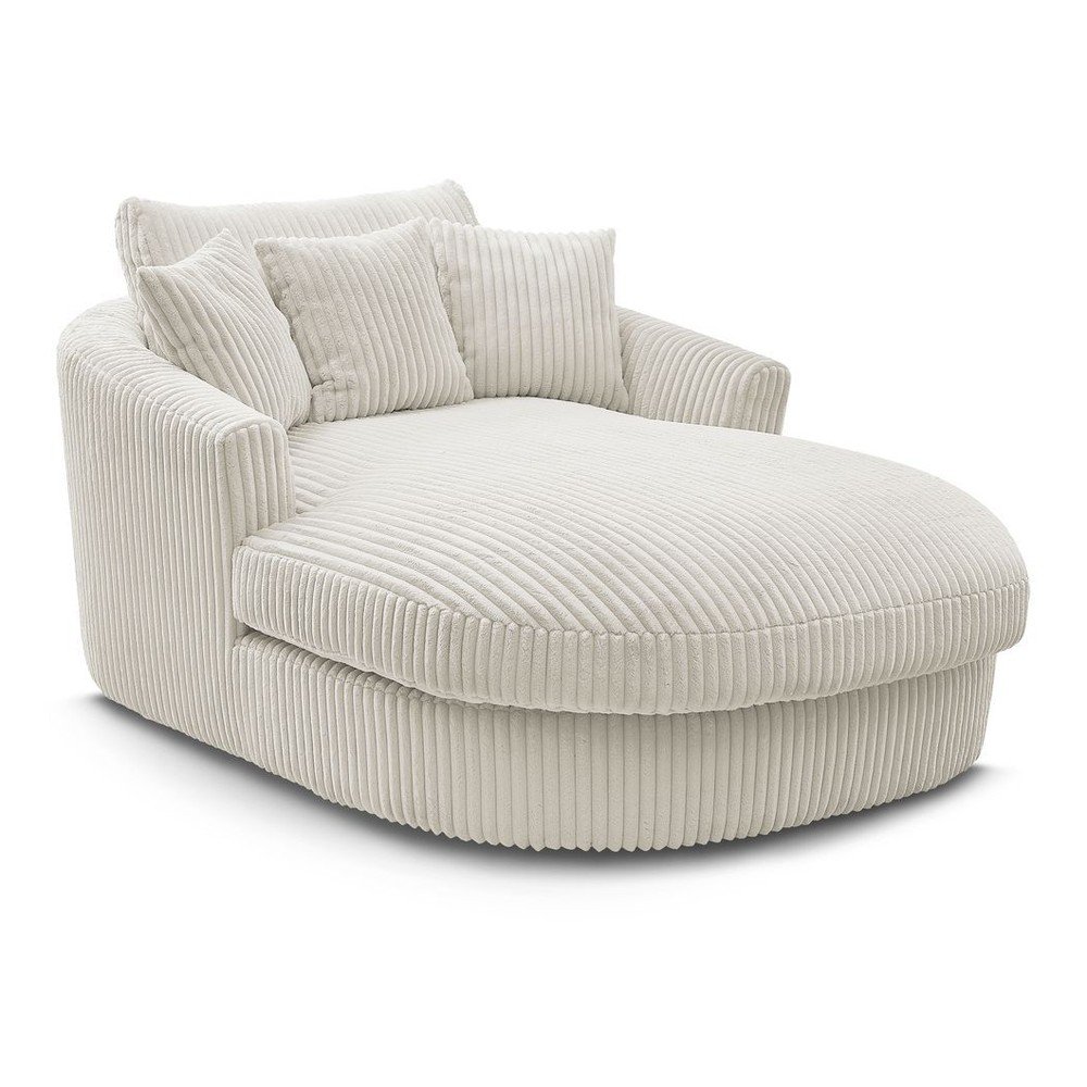 Fotoliu bej cu tapițerie din catifea reiată Belem – Bobochic Paris