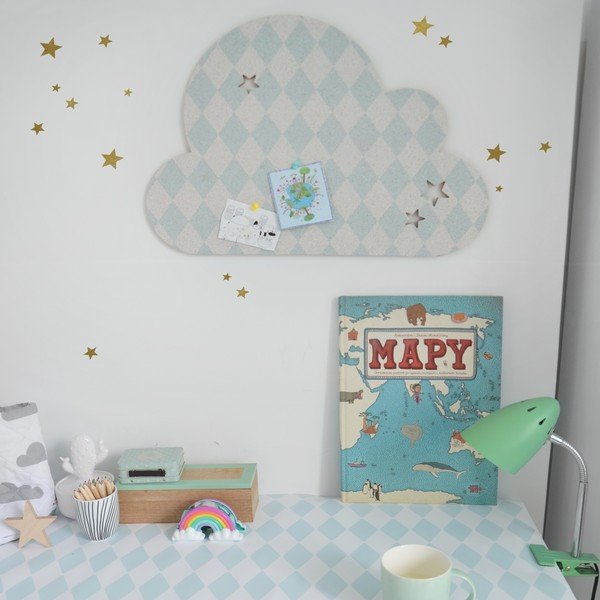 Avizier autoadeziv Dekornik French Cloud Blue Stars-image-1