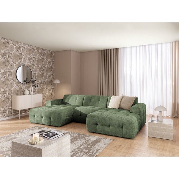 Colțar verde (în formă de "U"/cu șezlong) Melva – Ropez-image-3