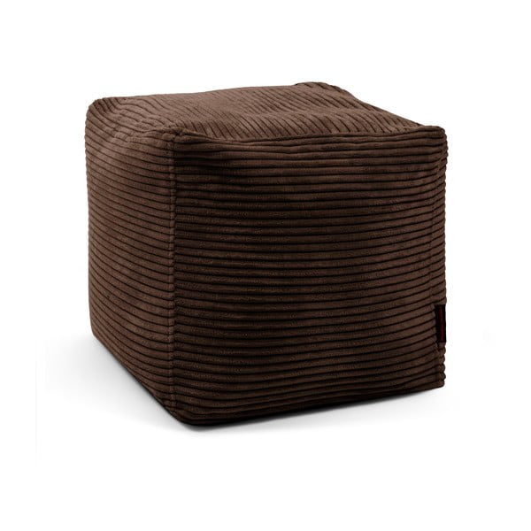 Fotoliu bean bag maro închis cu tapițerie din catifea reiată Up! MooG – SLOWDOWN