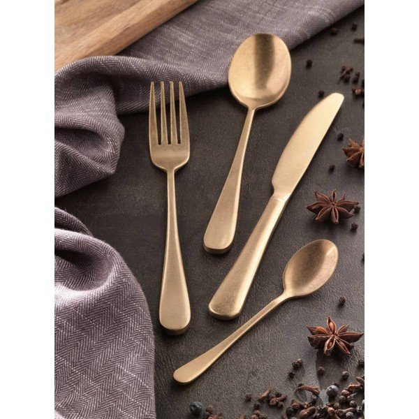 Set tacâmuri cu 16 piese Brandani, auriu-image-1