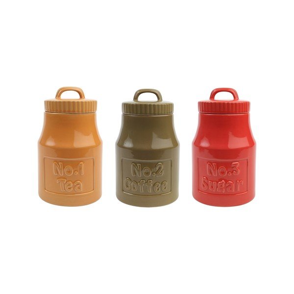 Borcan din ceramică T&G Woodware Colour by Numbers, ocru-image-1