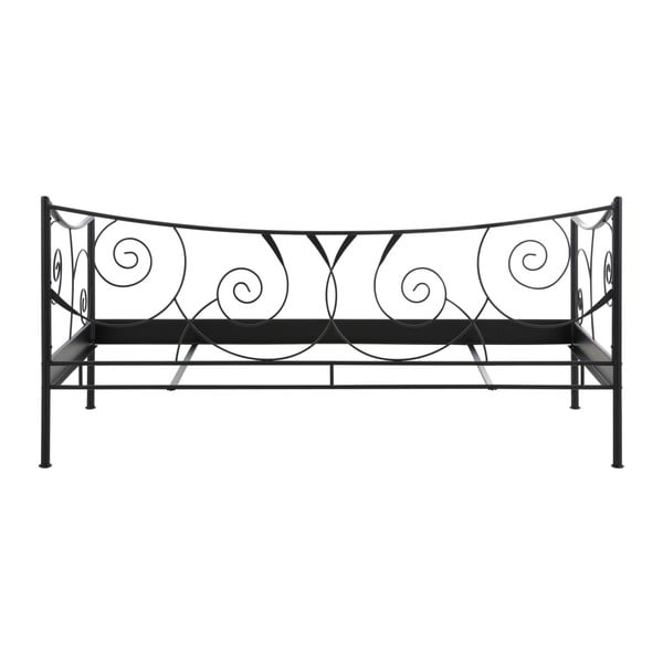 Pat din metal Støraa Isabelle, 90 x 200 cm, negru-image-2