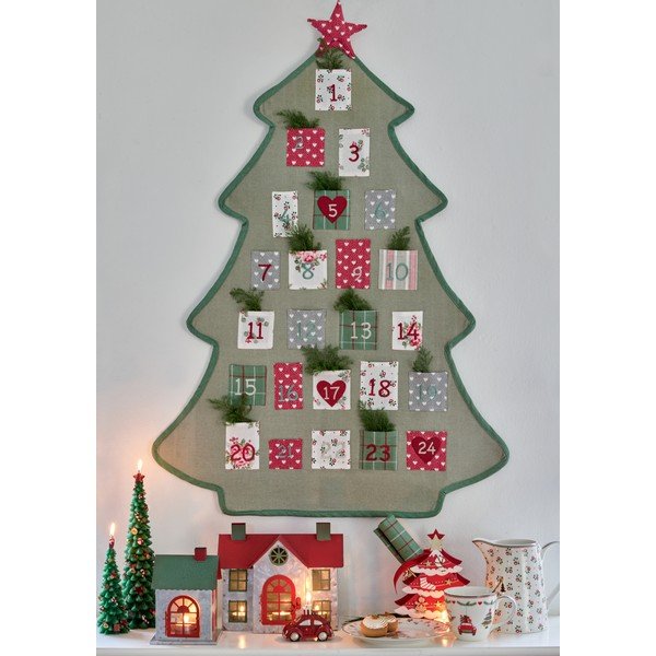 Calendar de advent din bumbac Green Gate Charline Tree-image-1