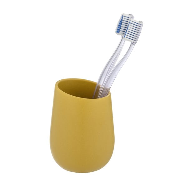 Suport pentru periuța de dinți galben din ceramică Badi – Wenko-image-3