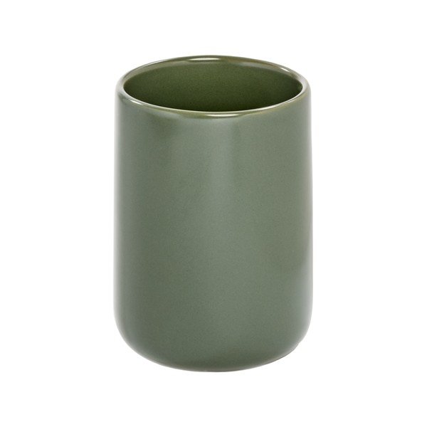 Recipient din ceramică pentru periuța de dinți iDesign Vanity, verde-image-3