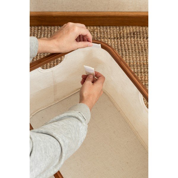 Coș de rufe crem din material textil pliabil Bamboo/Linen – Bigso-image-4