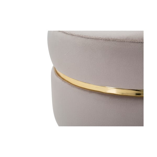 Taburet bej cu tapițerie din catifea Paris – Mauro Ferretti-image-3