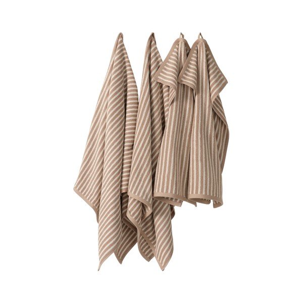 Prosoape de baie bej/crem 4 buc. din bumbac Dixie – Jotex