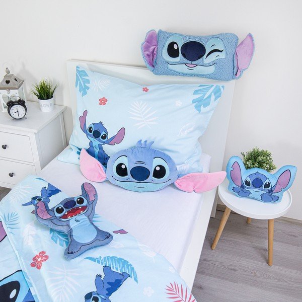 Pernă pentru copii din polar/fleece 41x32 cm Lilo and Stitch "Blue" – Jerry Fabrics-image-4