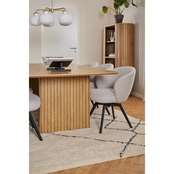 Masă de dining cu blat cu aspect de lemn de stejar 100x210 cm Colima – Actona-image-3