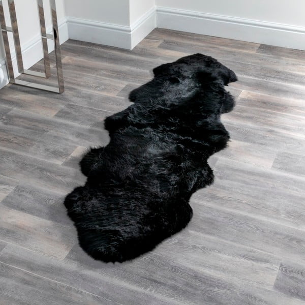 Blană de oaie Native Natural Double, 60 x 240 cm, negru-image-2