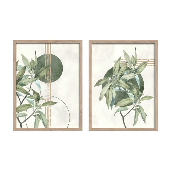 Tablouri 2 buc. 30x40 cm Green – Styler